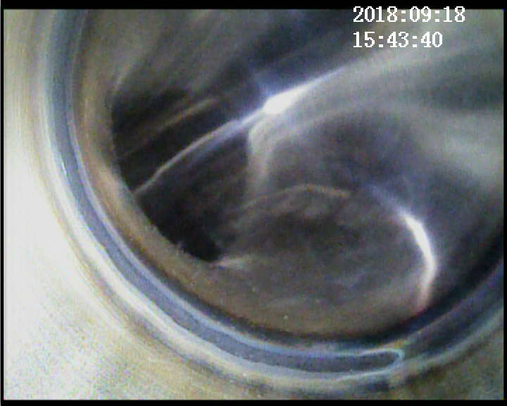 Burosccopia industrial em tubulação alimentícia de aço inoxidável 